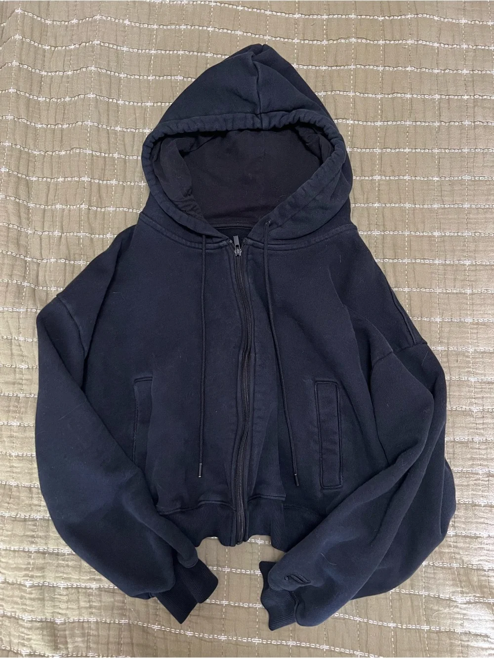 Fabletics Black Full-Zip Hoodie - Picture 1 of 3